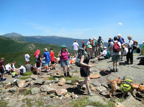 Mount Pierce summit people - hike 4000 footers nh pierce mount pierce
